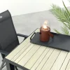 Hartman Milaan/Nola verstelbare tuinset 90x90 cm. - Antraciet/Houtlook