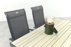 Hartman Milaan/Nola verstelbare tuinset 160x90 cm. - Antraciet/Houtlook