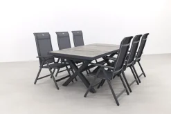 Hartman Milaan/Ottowa 205-265x100 cm. - 7-delige verstelbare tuinset