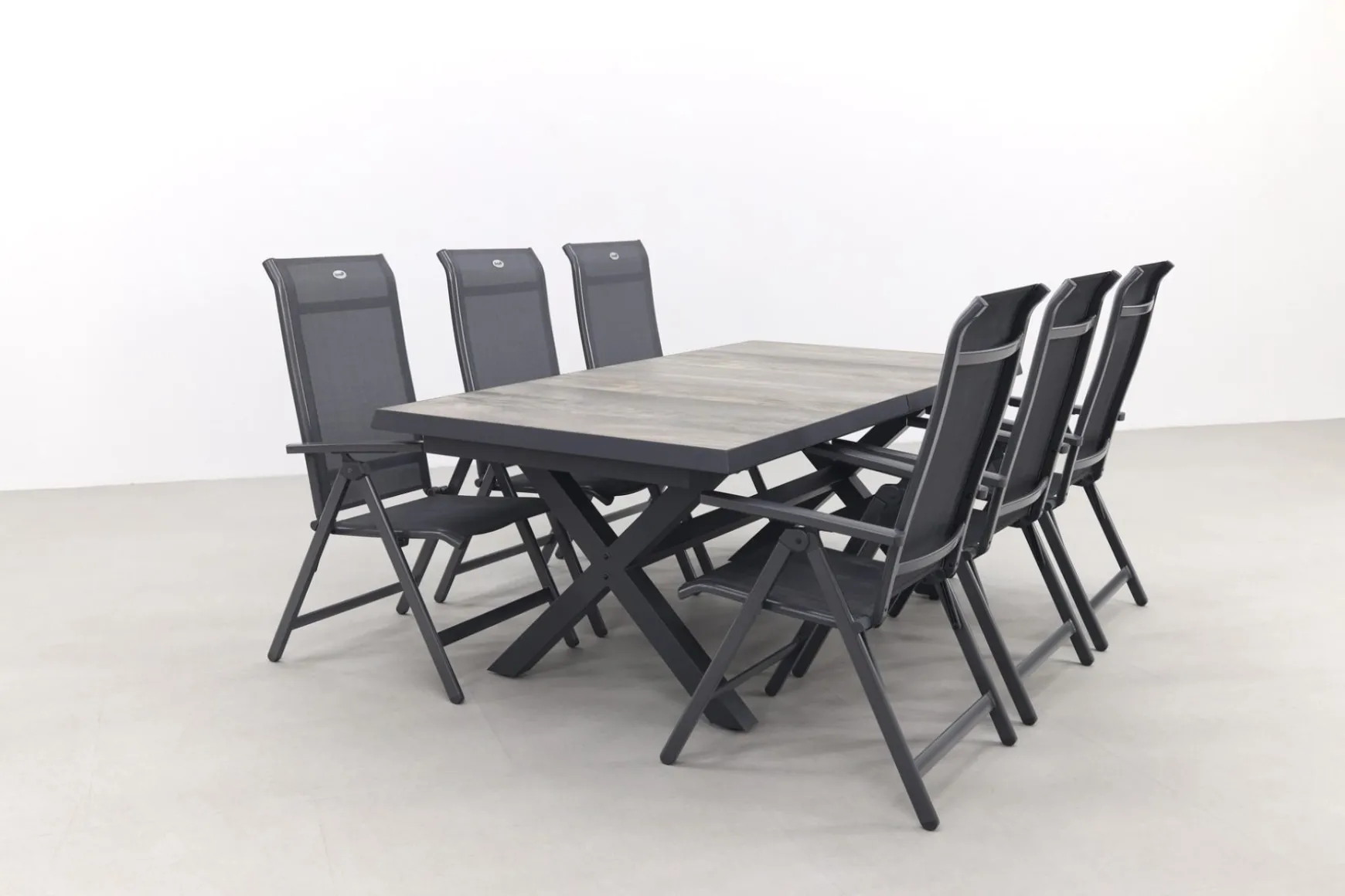 Hartman Milaan/Ottowa 205-265x100 cm. - 7-delige verstelbare tuinset
