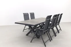 Hartman Milaan/Ottowa 205-265x100 cm. - 7-delige verstelbare tuinset