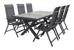 Hartman Milaan/Ottowa 205-265x100 cm. - 7-delige verstelbare tuinset