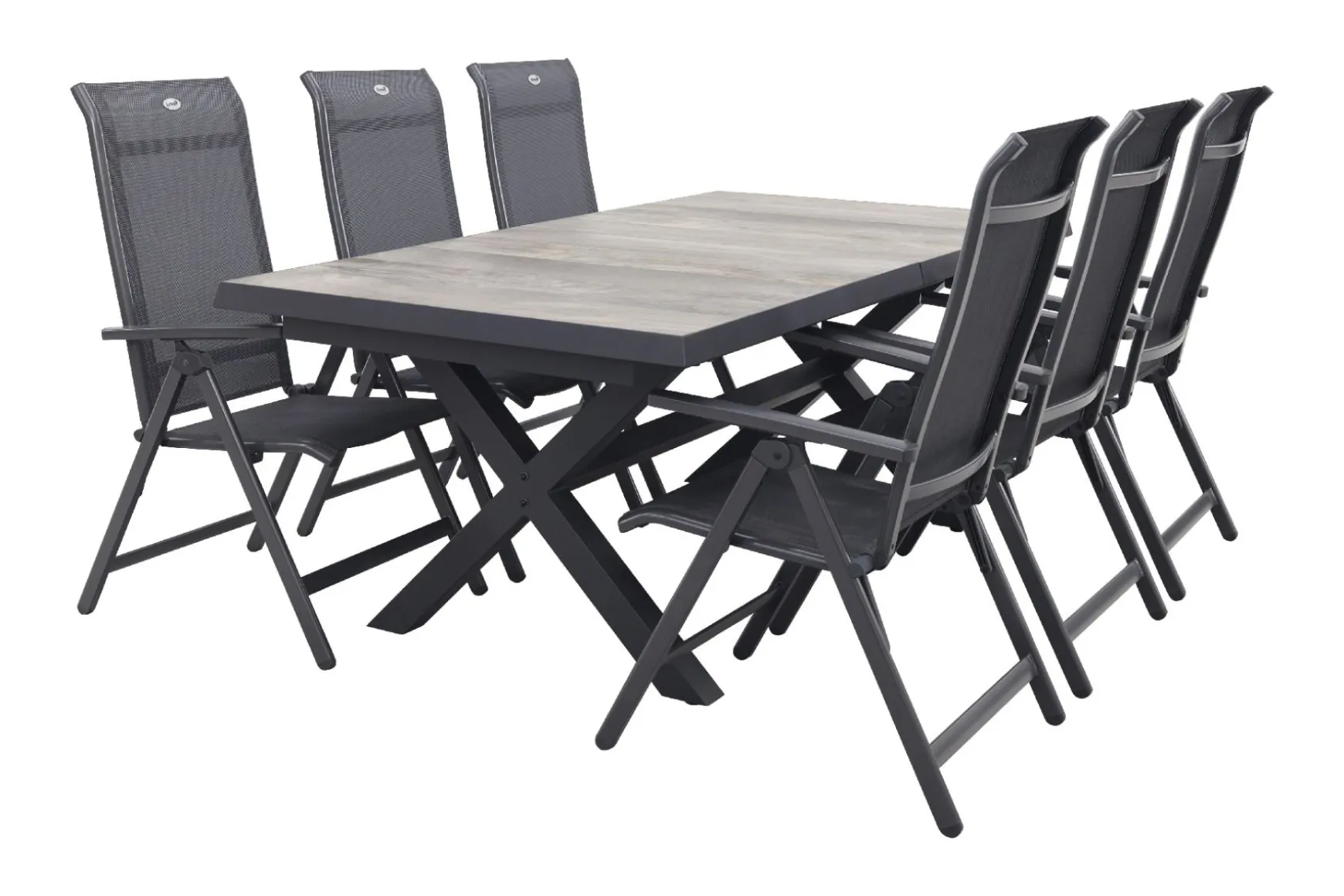 Hartman Milaan/Ottowa 205-265x100 cm. - 7-delige verstelbare tuinset