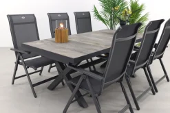 Hartman Milaan/Ottowa 205-265x100 cm. - 7-delige verstelbare tuinset