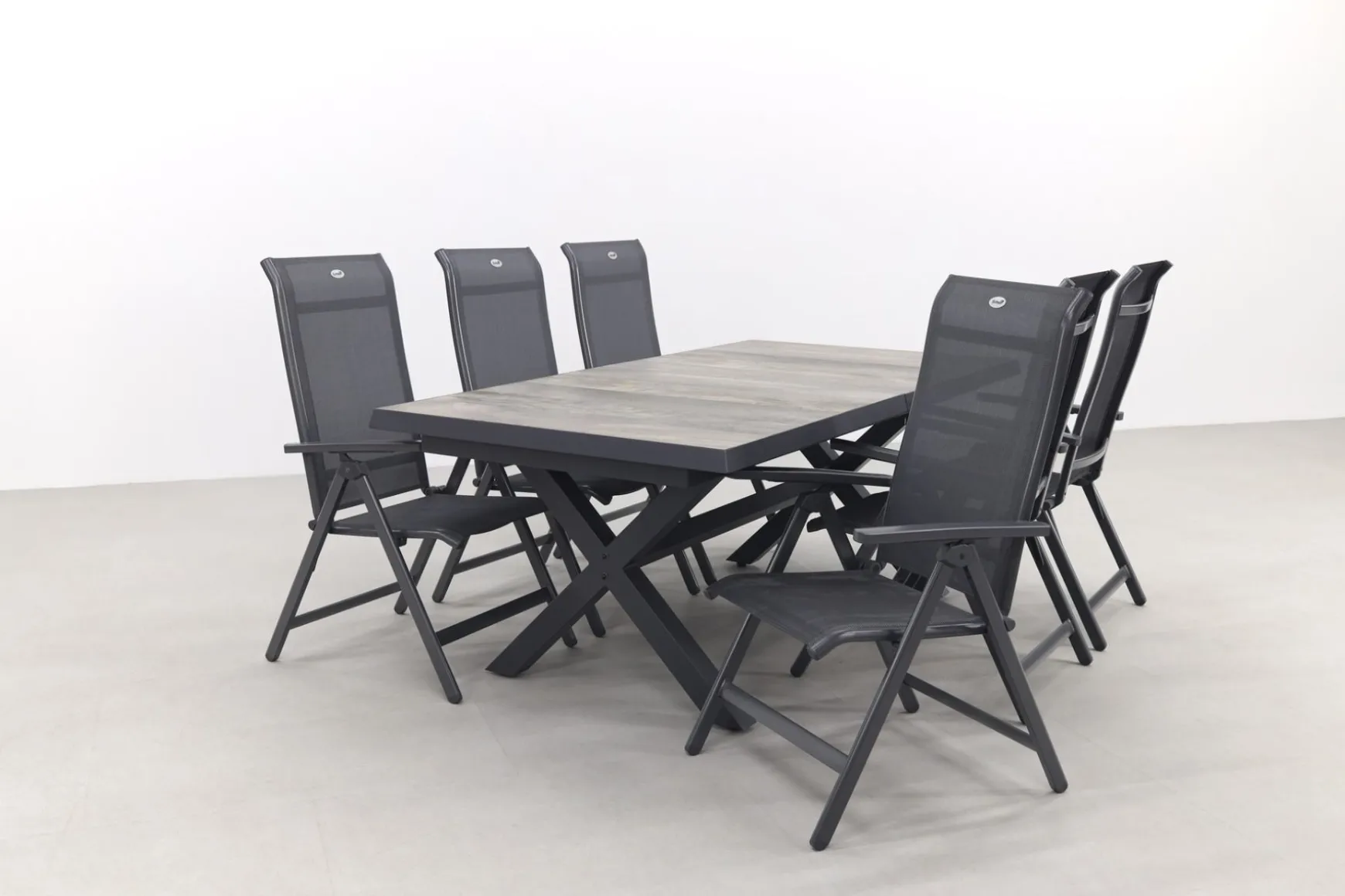 Hartman Milaan/Ottowa 205-265x100 cm. - 7-delige verstelbare tuinset