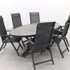 Hartman Milaan/Silva houtlook 240x115 cm. ovale tuinset - 7-delig