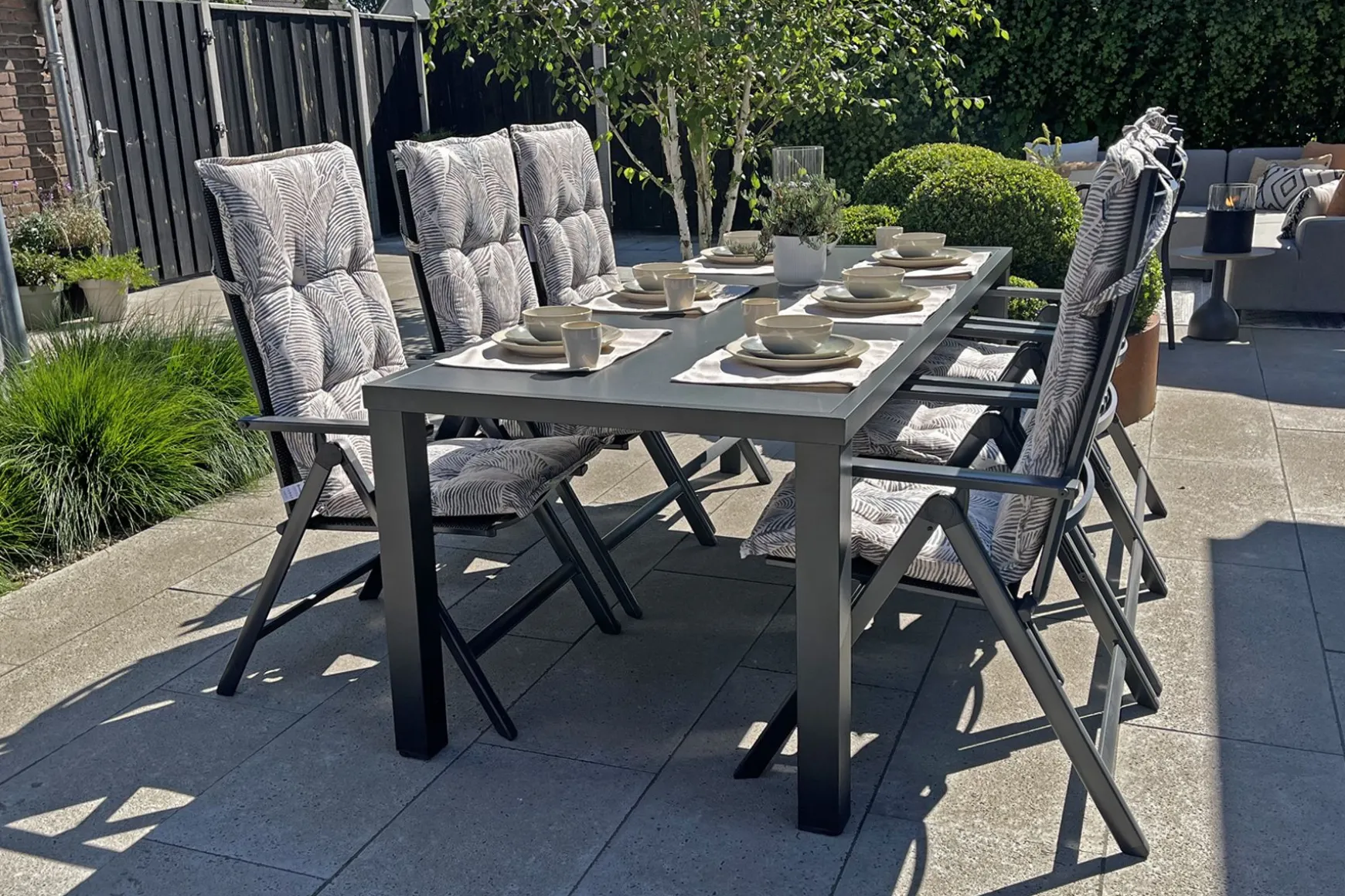 Hartman Napoli/Alma 210 cm. tuinset - 7-delig verstelbaar