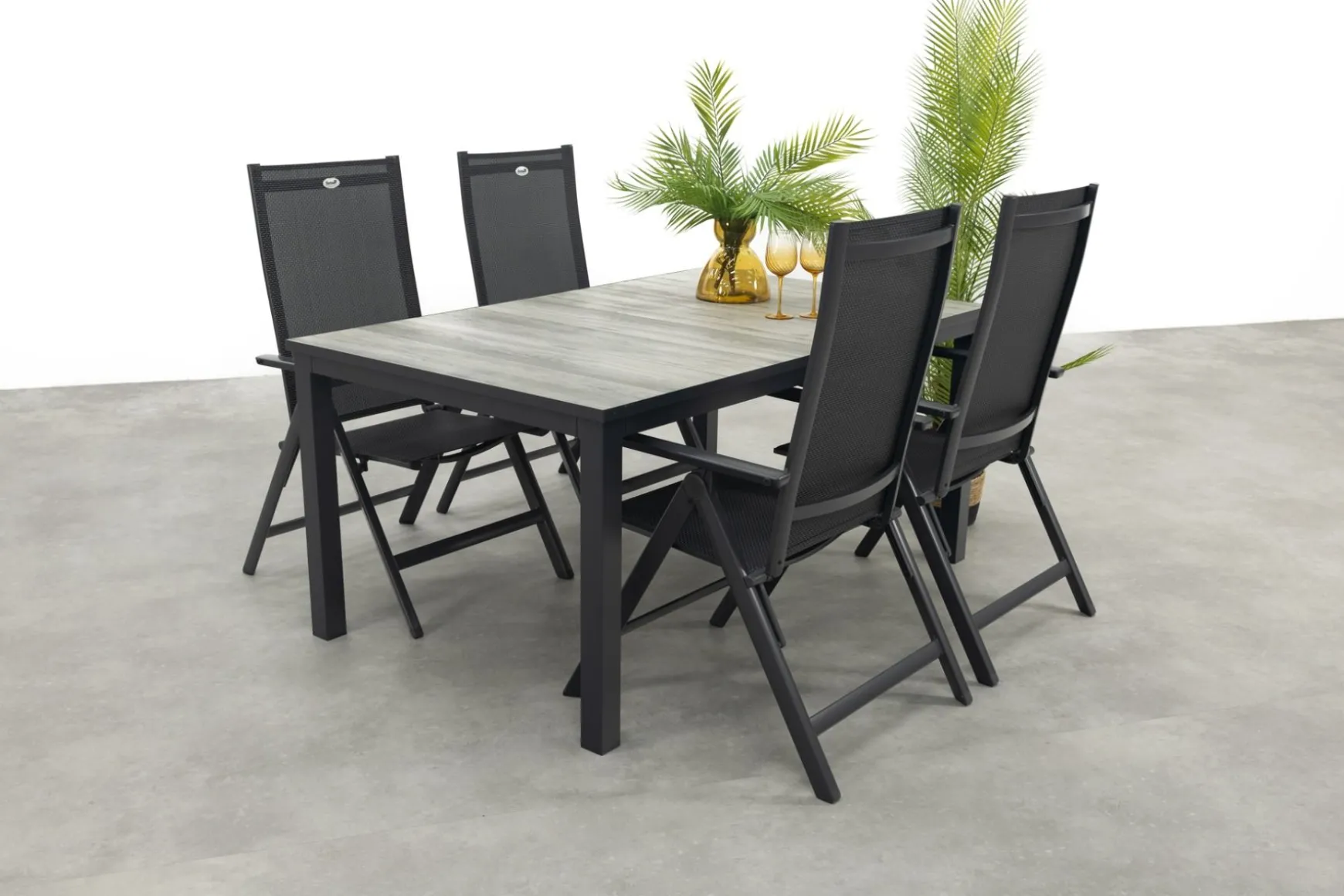 Hartman Napoli/Comino verstelbare tuinset (5-delig) - 163x105 cm.