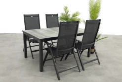 Hartman Napoli/Comino verstelbare tuinset (5-delig) - 163x105 cm.