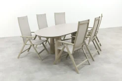 Hartman Napoli/Denia 6-persoons organische verstelbare tuinset 240x105 cm.