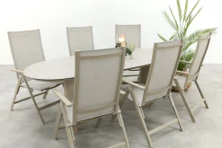 Hartman Napoli/Denia 6-persoons organische verstelbare tuinset 240x105 cm.