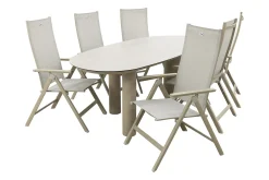 Hartman Napoli/Denia 6-persoons organische verstelbare tuinset 240x105 cm.