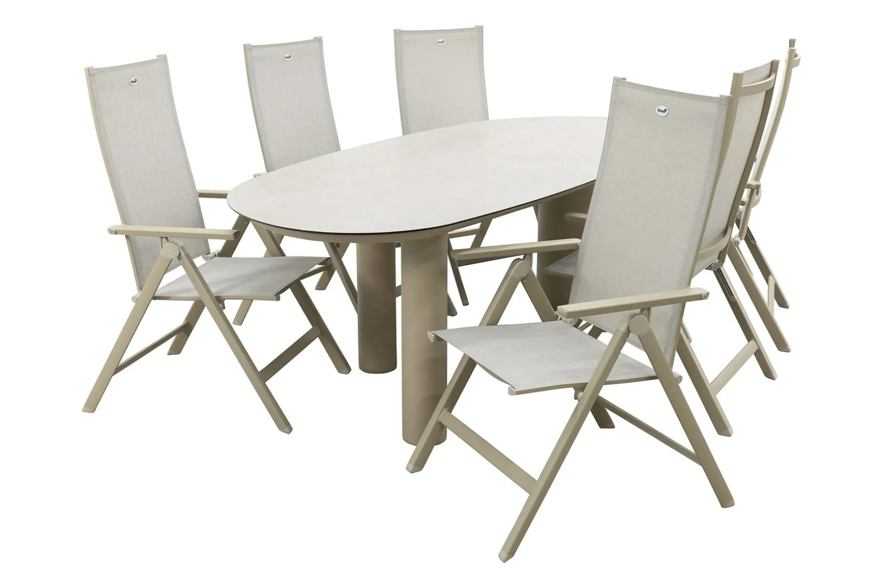 Hartman Napoli/Denia 6-persoons organische verstelbare tuinset 240x105 cm.