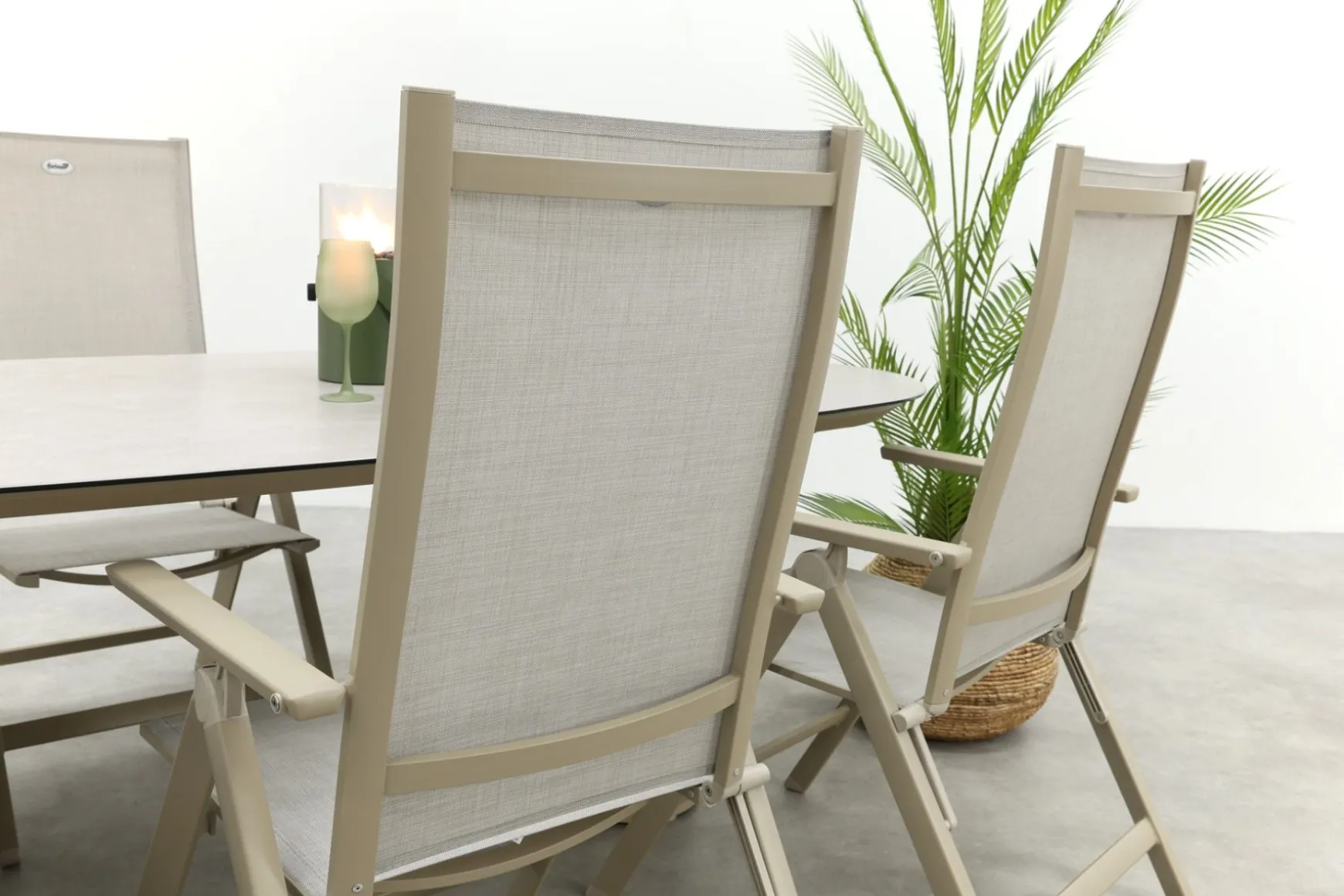 Hartman Napoli/Denia 6-persoons organische verstelbare tuinset 240x105 cm.