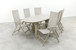 Hartman Napoli/Denia 6-persoons organische verstelbare tuinset 240x105 cm.