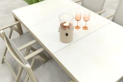 Hartman Napoli/Kings verstelbare 4-persoons tuinset 180x100 cm. - Latte