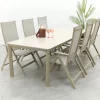Hartman Napoli/Kyra verstelbare tuinset voor 6 personen 240x100 cm. - Latte
