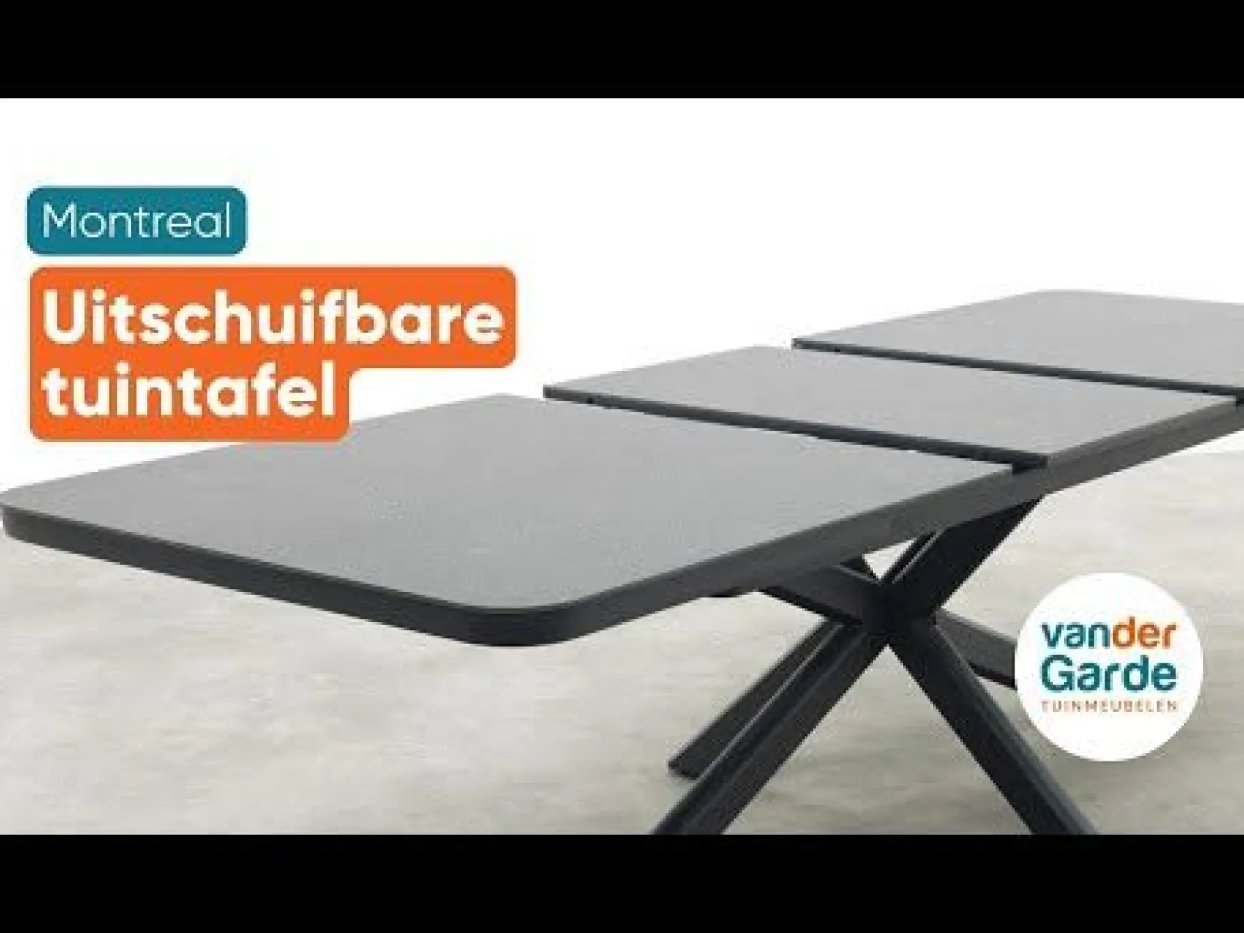 Hartman Napoli/Montreal uitschuifbare tuinset - 200-260x100 cm.