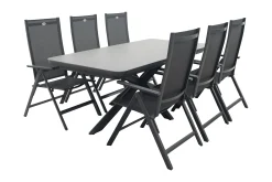 Hartman Napoli/Montreal uitschuifbare tuinset - 200-260x100 cm.