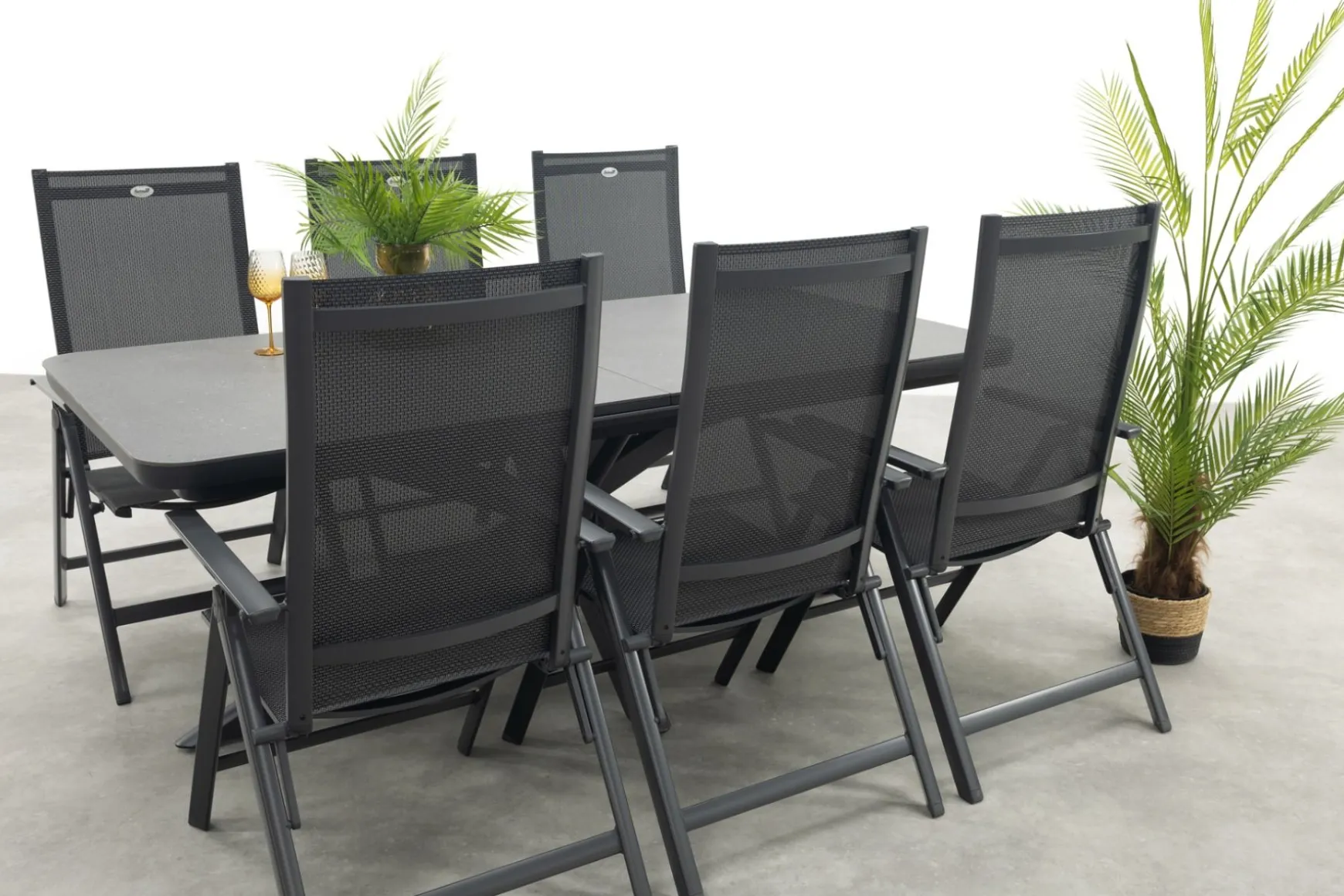Hartman Napoli/Montreal uitschuifbare tuinset - 200-260x100 cm.