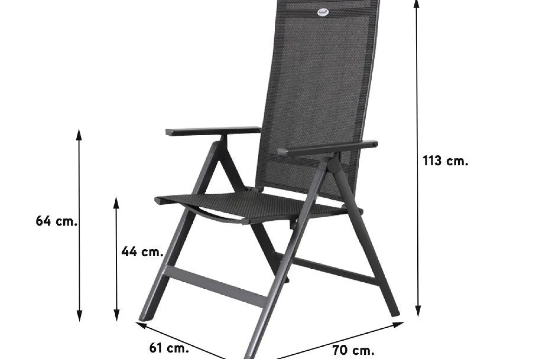 Hartman Napoli/Nola verstelbare tuinset 90x90 cm. - Antraciet/Houtlook