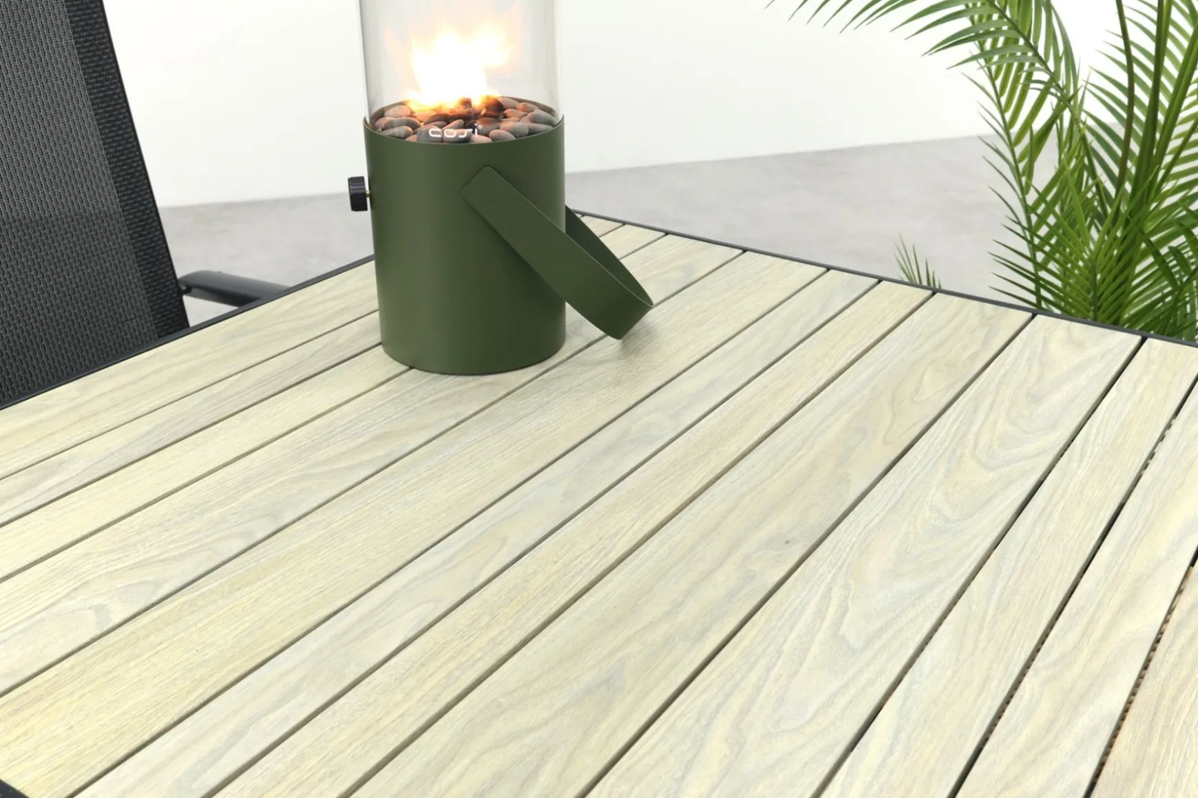 Hartman Napoli/Nola verstelbare tuinset 90x90 cm. - Antraciet/Houtlook