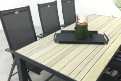 Hartman Napoli/Nola verstelbare tuinset 210x90 cm. - Antraciet/Houtlook