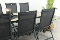 Hartman Napoli/Nola verstelbare tuinset 210x90 cm. - Antraciet/Houtlook