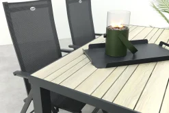 Hartman Napoli/Nola verstelbare tuinset 160x90 cm. - Antraciet/Houtlook