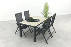 Hartman Napoli/Nola verstelbare tuinset 160x90 cm. - Antraciet/Houtlook