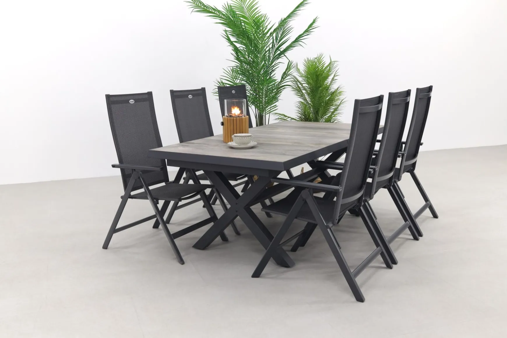 Hartman Napoli/Ottowa 205-265x100 cm. - 7-delige verstelbare tuinset