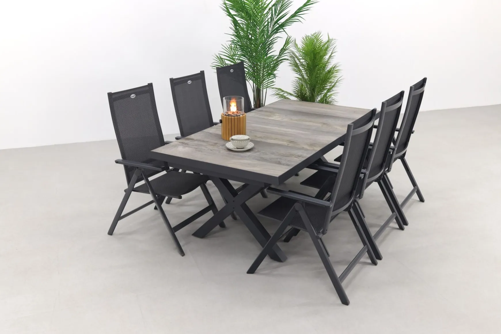 Hartman Napoli/Ottowa 205-265x100 cm. - 7-delige verstelbare tuinset