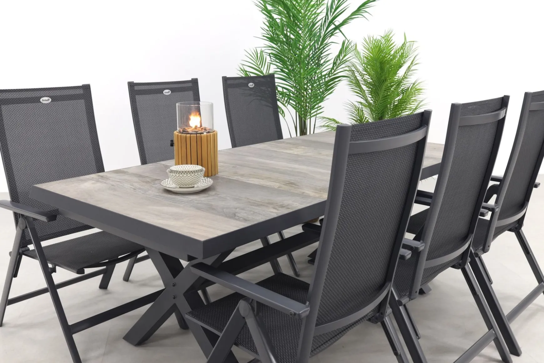 Hartman Napoli/Ottowa 205-265x100 cm. - 7-delige verstelbare tuinset