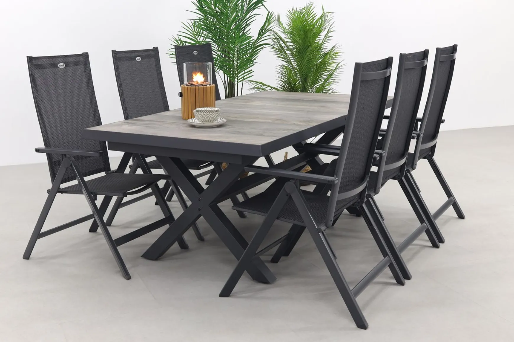 Hartman Napoli/Ottowa 205-265x100 cm. - 7-delige verstelbare tuinset