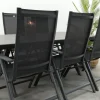Hartman Napoli/Ponto verstelbare tuinset voor 6 personen 220x100 cm. - Antraciet