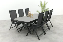 Hartman Napoli/Ponto verstelbare tuinset voor 6 personen 220x100 cm. - Antraciet