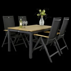 Hartman Napoli/Sonata verstelbare tuinset 160x90 cm. - Aluminium/Teak