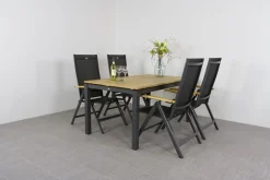 Hartman Napoli/Sonata verstelbare tuinset 160x90 cm. - Aluminium/Teak