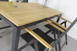 Hartman Napoli/Sonata verstelbare tuinset 160x90 cm. - Aluminium/Teak