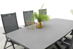 Hartman Napoli/Soreno Deens ovale verstelbare tuinset 240x110 cm. - Licht grijs