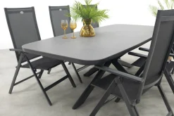 Hartman Napoli/Soreno Deens ovale verstelbare tuinset 240x110 cm. - Licht grijs