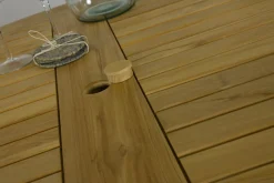 Hartman Napoli/South Wales ronde verstelbare aluminium tuinset Ø120 cm. - Teak