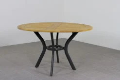 Hartman Napoli/South Wales ronde verstelbare aluminium tuinset Ø120 cm. - Teak