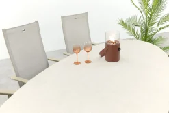 Hartman Napoli/Ventaro ovale verstelbare tuinset voor 6 personen 240x115 cm. - Latte