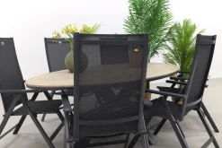 Hartman Napoli verstelbaar/GI Edison 220x115 cm. - ovale tuinset