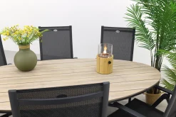 Hartman Napoli verstelbaar/GI Edison 220x115 cm. - ovale tuinset