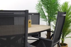 Hartman Napoli verstelbaar/GI Edison 220x115 cm. - ovale tuinset