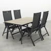 Hartman Napoli/Vigo 160x90 cm. verstelbare tuinset 5-delig