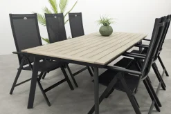 Hartman Napoli/Vigo 160x90 cm. verstelbare tuinset 5-delig