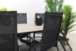 Hartman Napoli Xerix / GI Edison 280x140 cm. tafel - ovale verstelbare tuinset